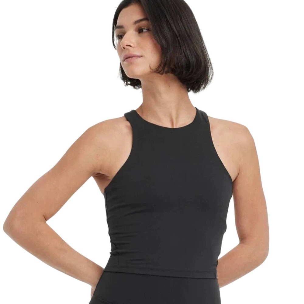 All in Motion Women's‎ Black High Neck Racerback Tank Top Size Large